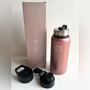 NEW - IRON °FLASK 32 oz Wide Mouth Water Bottle in Rose Gold